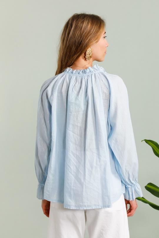Blouses Femme Bleu ciel LOVIKA 9717-1 Efashion Paris