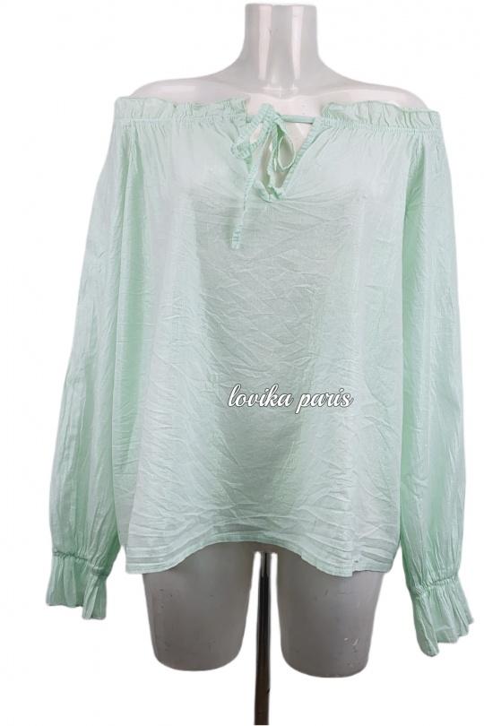 Blouses Femme Bleu ciel LOVIKA 9717-1 Efashion Paris