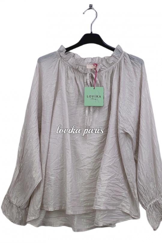 Blouses Femme Bleu ciel LOVIKA 9717-1 Efashion Paris