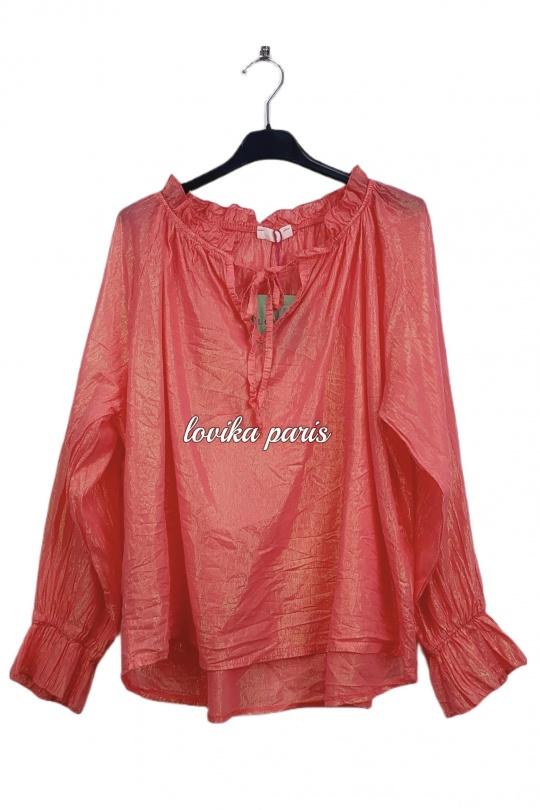 Blouses Femme Bleu ciel LOVIKA 9717-1 Efashion Paris