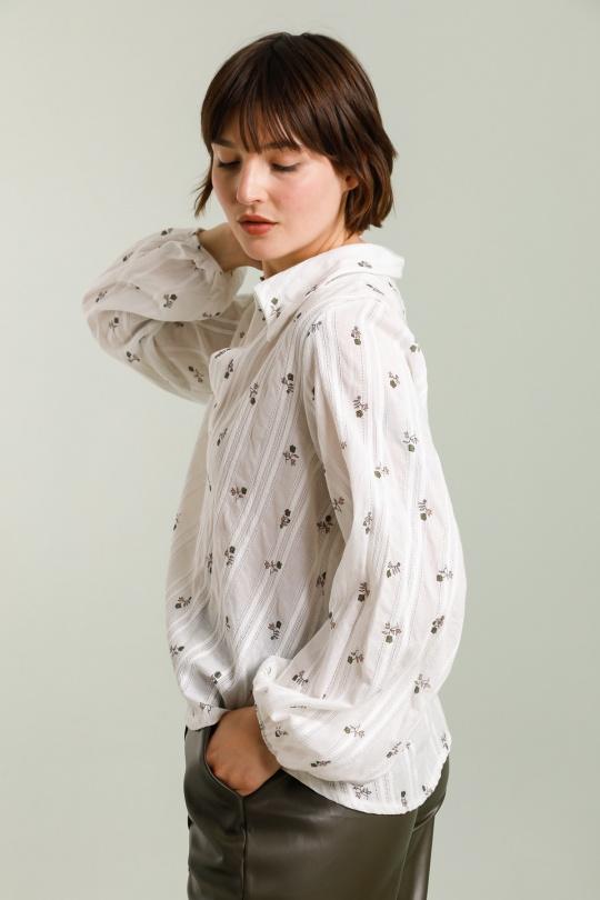 Blouses Femme Kaki LOVIKA L9285 Efashion Paris