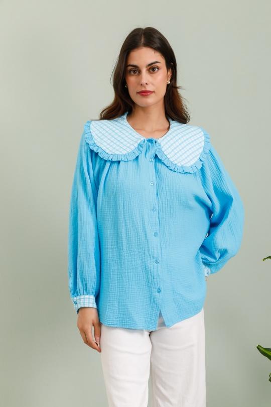 Shirts Women Blue LOVIKA 2589 Efashion Paris