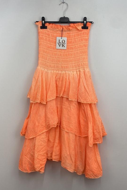 Vestidos cortos Mujer Orange LOVIKA 5061-1 Efashion Paris
