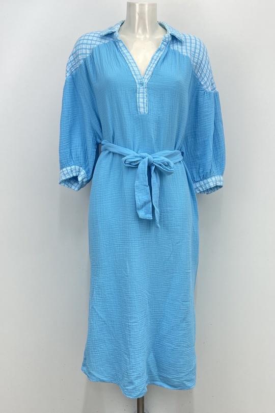 Vestidos a media pierna Mujer Blue LOVIKA 8699 Efashion Paris