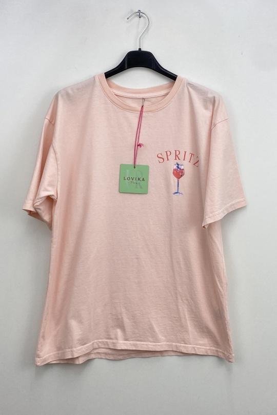 T-shirts Women Light pink LOVIKA 174 Efashion Paris