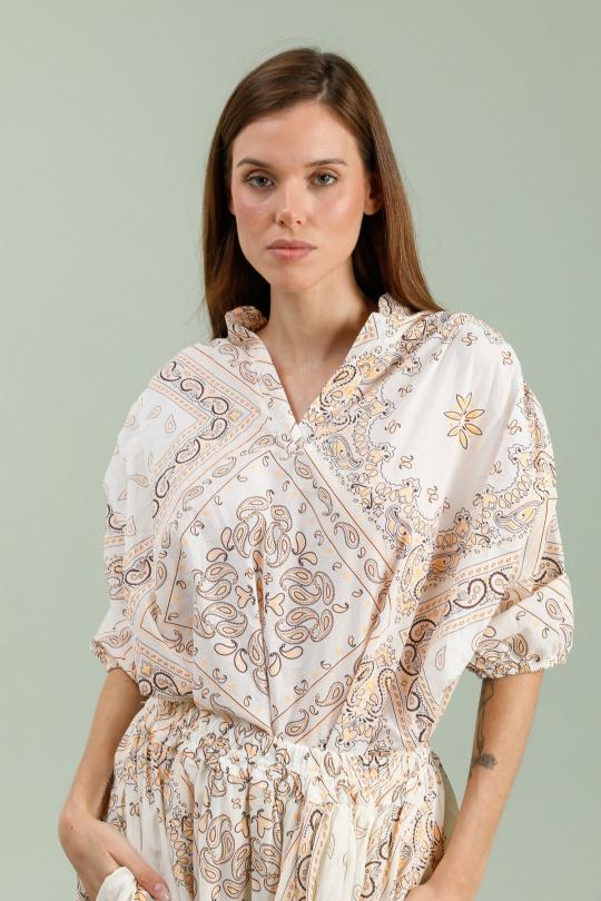 Blouses Femme Orange LOVIKA 5132-2 Efashion Paris