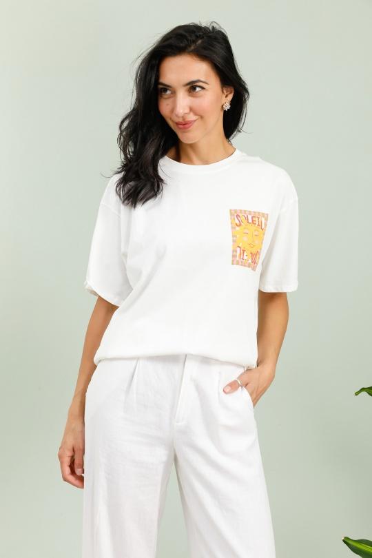 T-shirts Femme Blanc LOVIKA 155 Efashion Paris