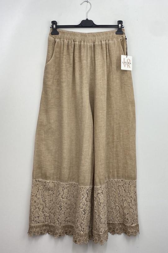 Pantalons Femme Camel LOVIKA 27048 Efashion Paris