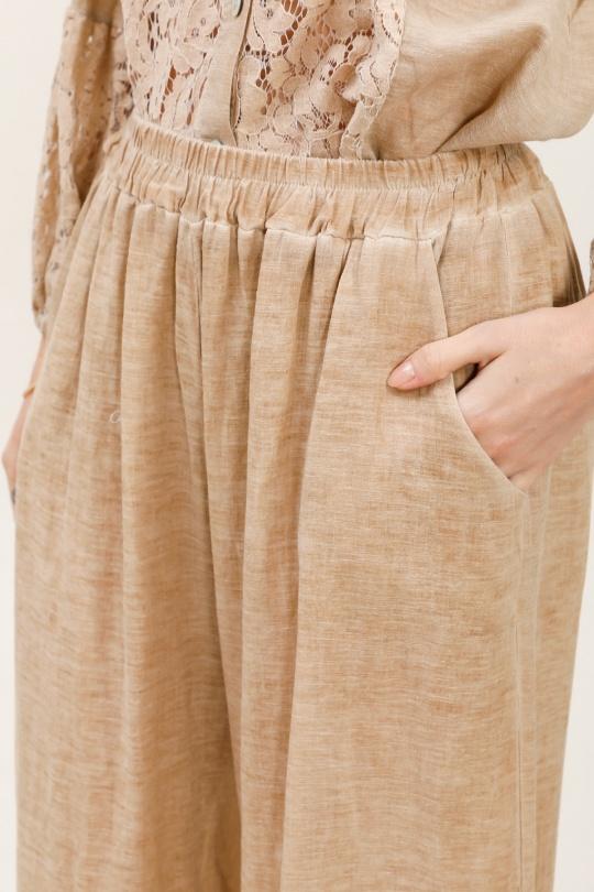Pantalons Femme Camel LOVIKA 27048 Efashion Paris