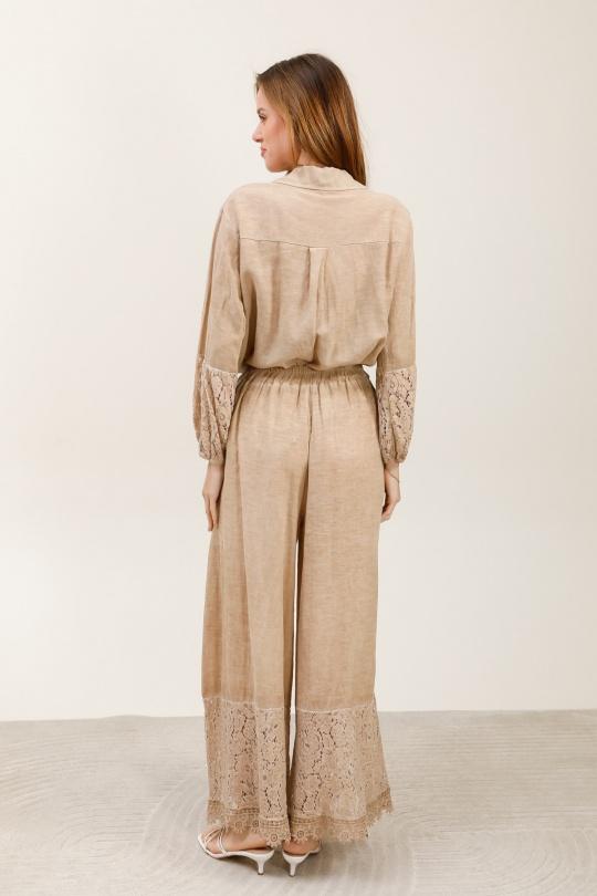 Pantalons Femme Camel LOVIKA 27048 Efashion Paris