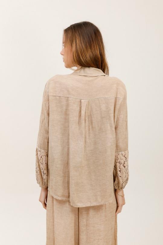 Shirts Women Camel LOVIKA 27050 Efashion Paris