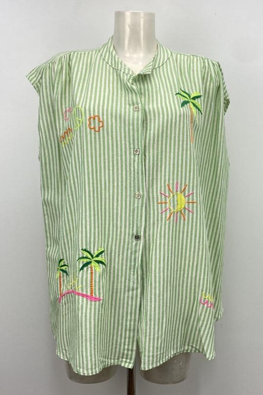 Chemises Femme Vert LOVIKA 5516 Efashion Paris
