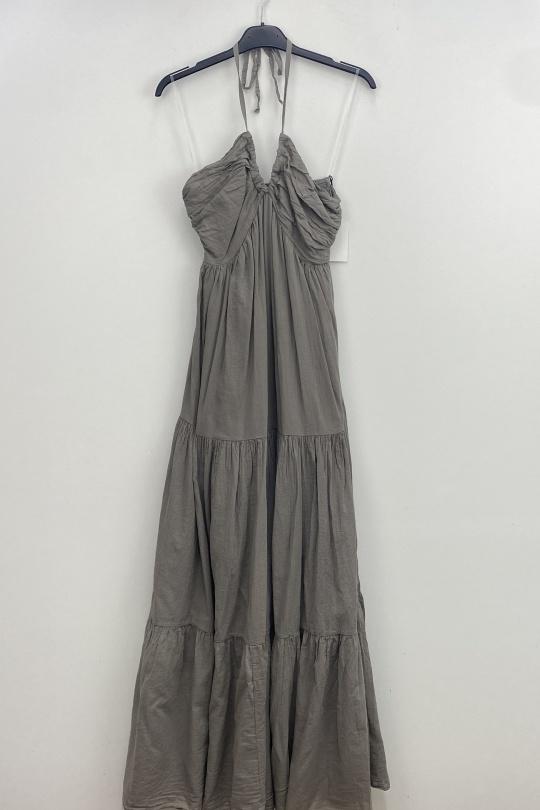 Robes longues Femme Taupe LOVIKA 5091 Efashion Paris