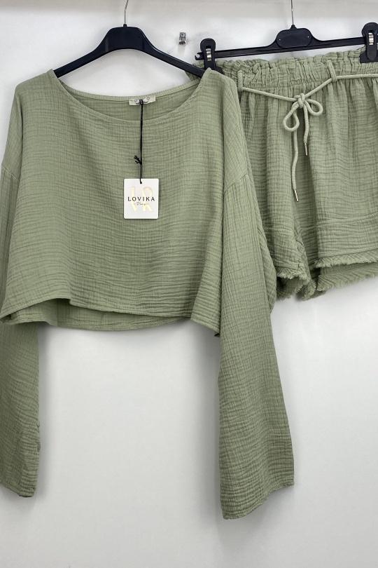 Ensembles Femme Kaki LOVIKA 1554 Efashion Paris