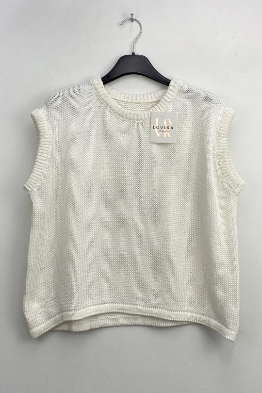 Pulls Femme Blanc LOVIKA 2348-1 Efashion Paris