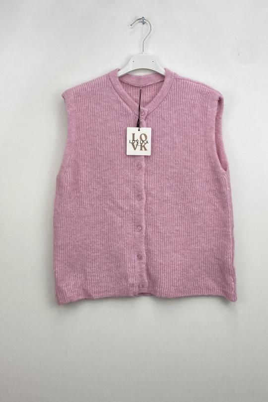 Gilets Femme Rose LOVIKA 50981 Efashion Paris