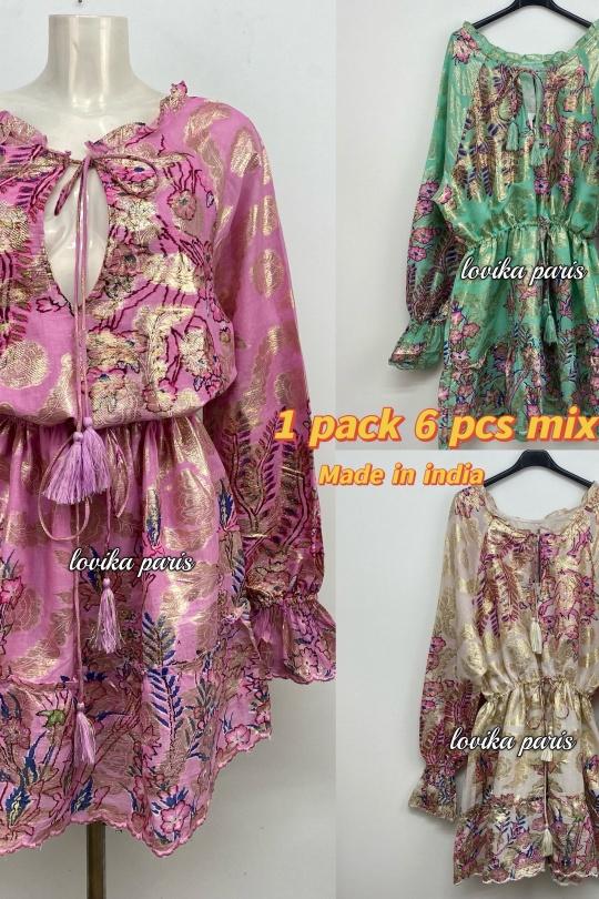Robes courtes Femme Multicolore LOVIKA L4010 Efashion Paris