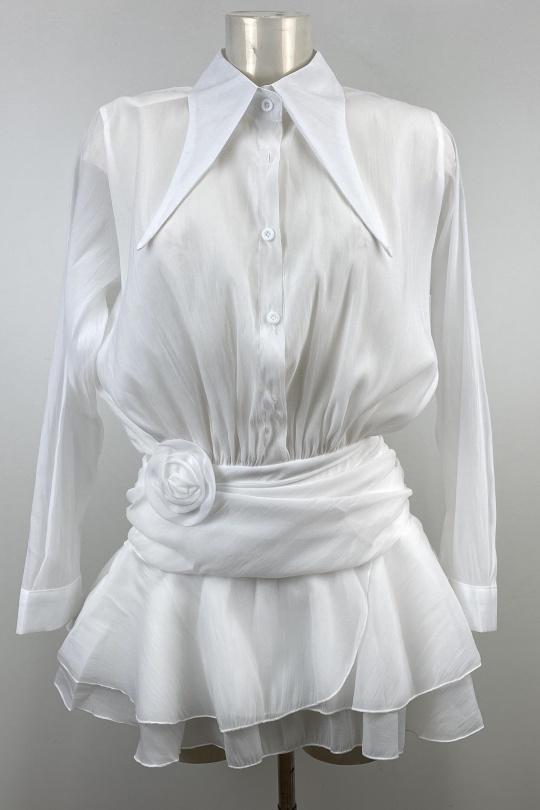 Robes courtes Femme Blanc LOVIKA 32951 Efashion Paris