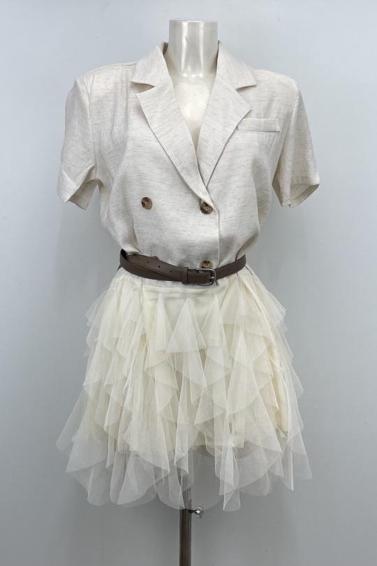 Robes courtes Femme Beige LOVIKA 37546 Efashion Paris