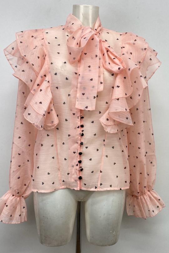 Chemises Femme Rose LOVIKA 35077-1 Efashion Paris