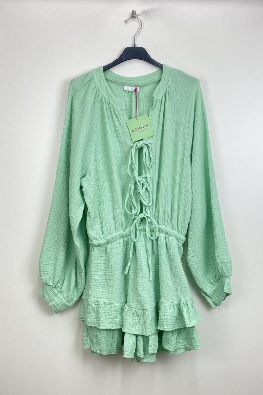 Combinaisons Femme Vert d eau LOVIKA 1357A Efashion Paris