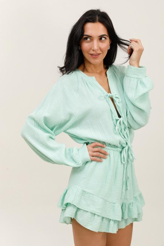 Combinaisons Femme Vert d eau LOVIKA 1357A Efashion Paris