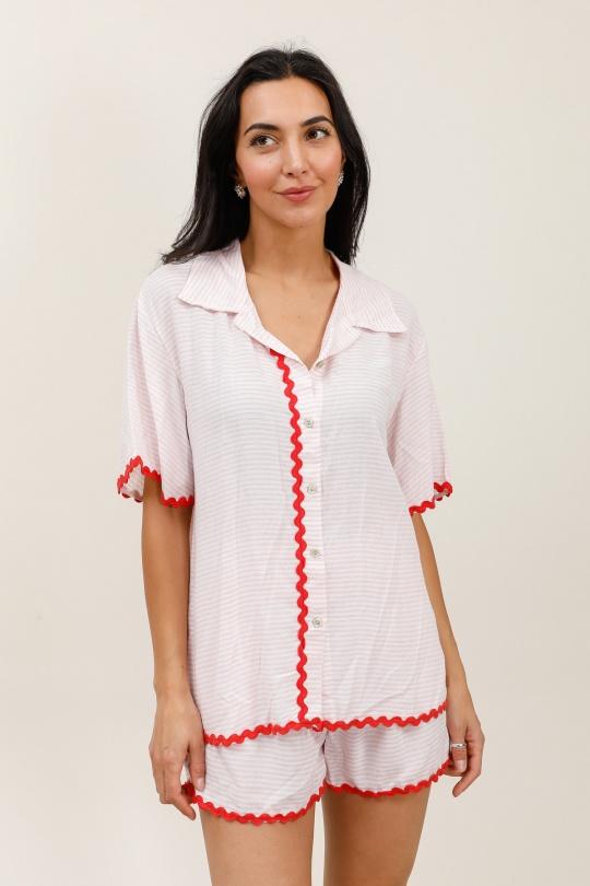 Chemises Femme Rose LOVIKA 3098A Efashion Paris