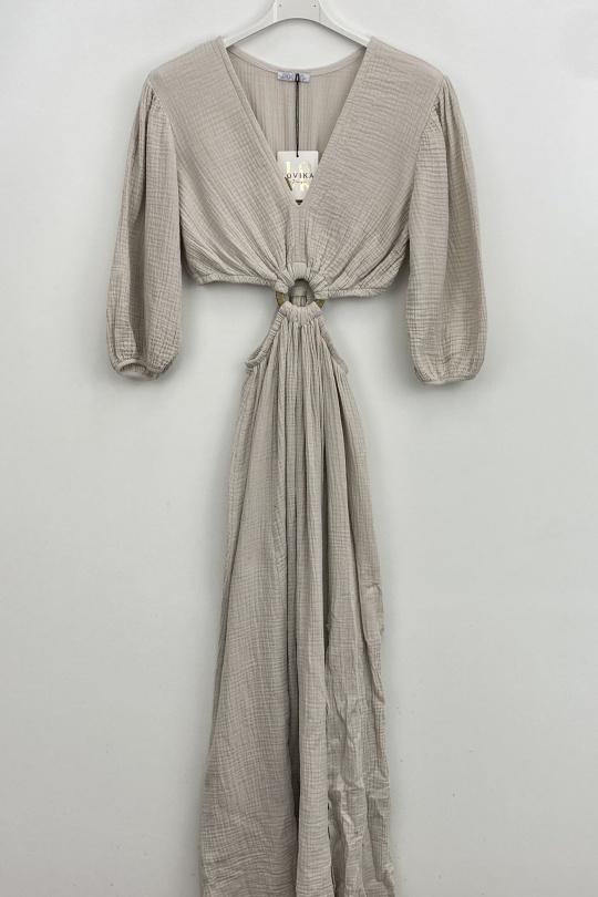 Robes longues Femme Beige LOVIKA 11746 Efashion Paris