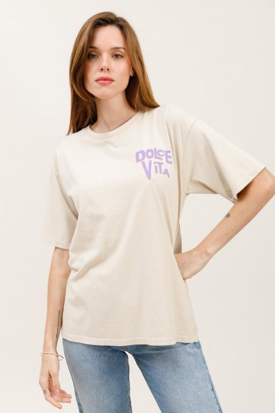 T-shirts Femme Beige LOVIKA L222 Efashion Paris
