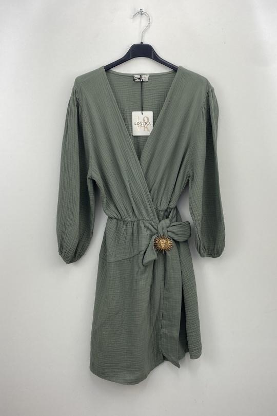Robes courtes Femme Vert/Pomme LOVIKA 1120 Efashion Paris