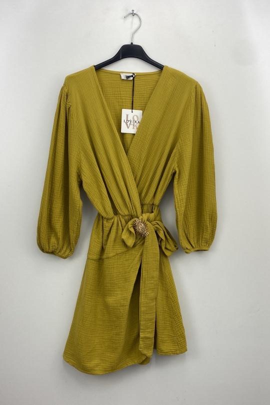 Robes courtes Femme Vert/Pomme LOVIKA 1120 Efashion Paris