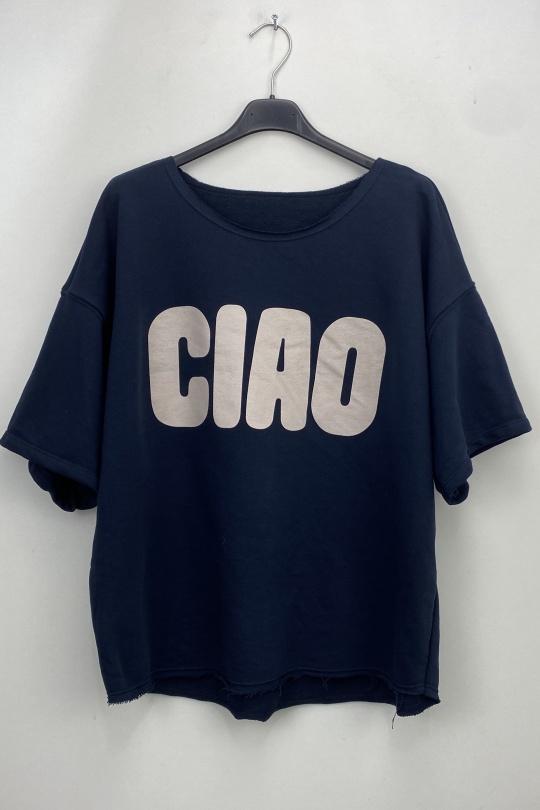 T-shirts Femme Bleu foncé LOVIKA 1140-1 Efashion Paris