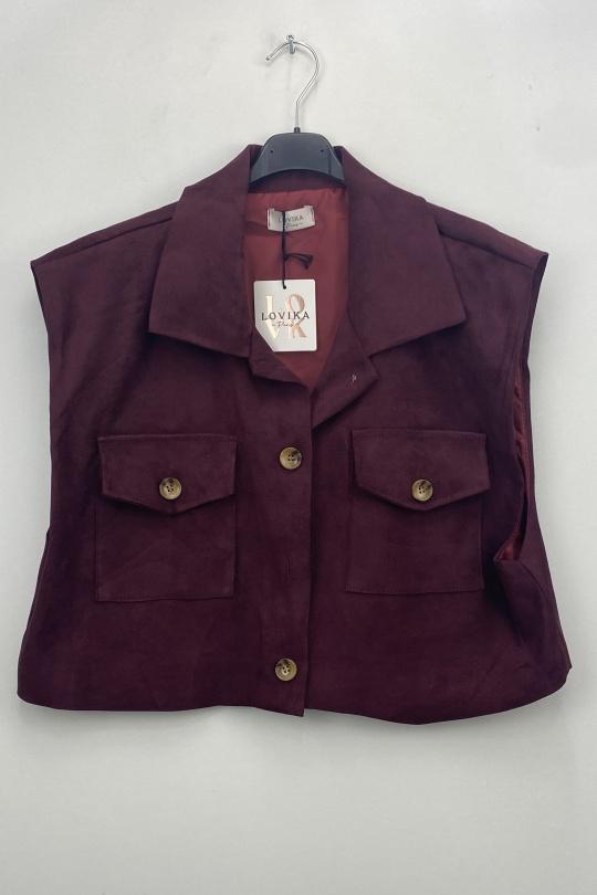 Gilets Femme Camel LOVIKA 50689 Efashion Paris