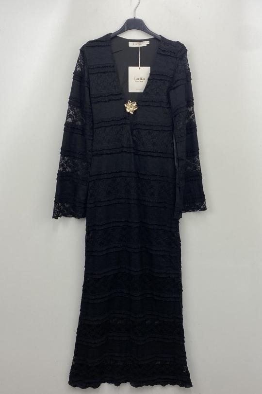 Robes longues Femme Noir LOVIKA 42230 Efashion Paris