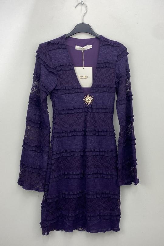 Robes courtes Femme Violet LOVIKA 42231 Efashion Paris