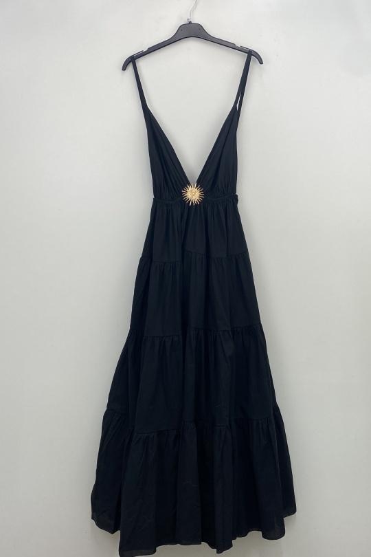 Robes longues Femme Noir LOVIKA 6686 Efashion Paris