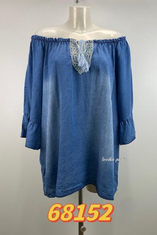 Blouses Femme Bleu foncé LOVIKA 68152. Efashion Paris