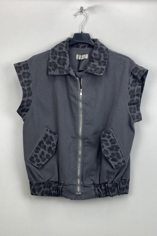 Gilets Femme Gris LOVIKA 50358. Efashion Paris