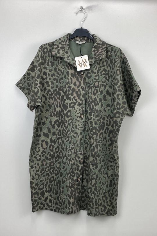 Robes courtes Femme Kaki LOVIKA 80785-2. Efashion Paris