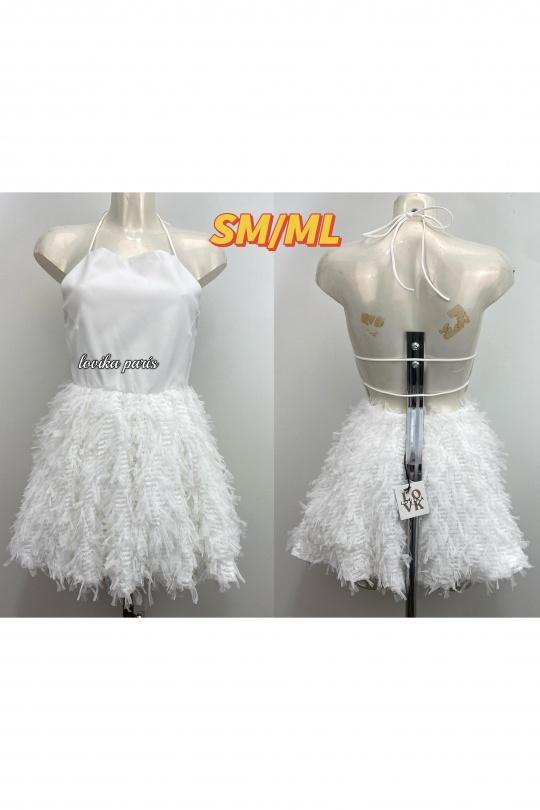 Robes courtes Femme Blanc LOVIKA 40599 Efashion Paris