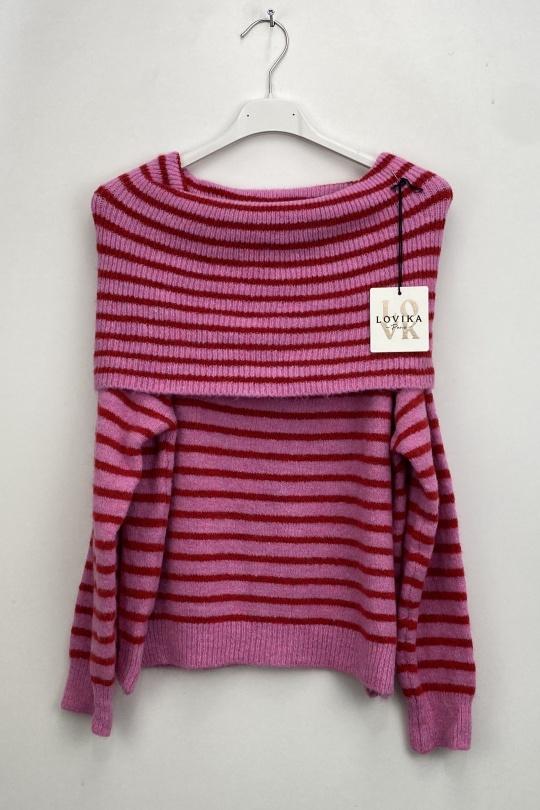 Pulls Femme Fushia LOVIKA 51139 Efashion Paris