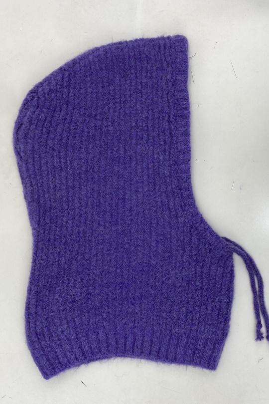 Bonnets Accessoires Violet LOVIKA CAGOULE Efashion Paris