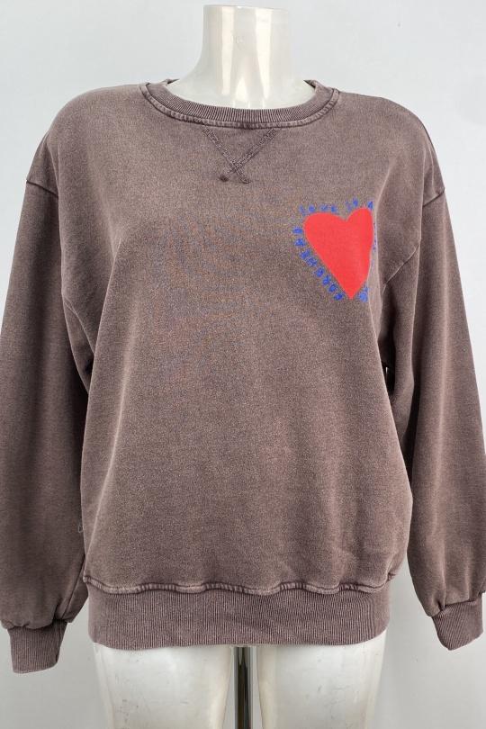 Felpa Donna Brown LOVIKA 6179-2 Efashion Paris