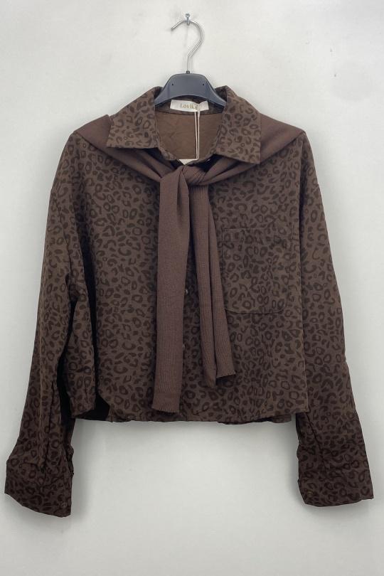 Chemises Femme Taupe LOVIKA 43350 Efashion Paris