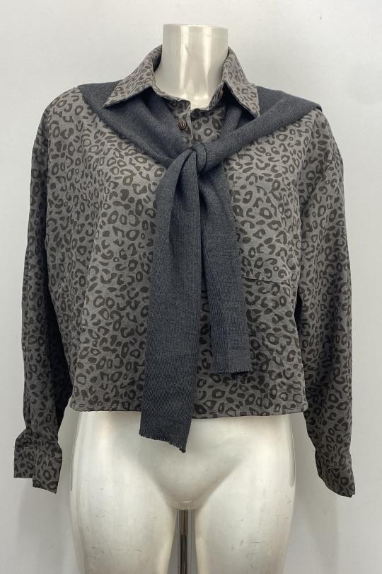 Chemises Femme Taupe LOVIKA 43350 Efashion Paris