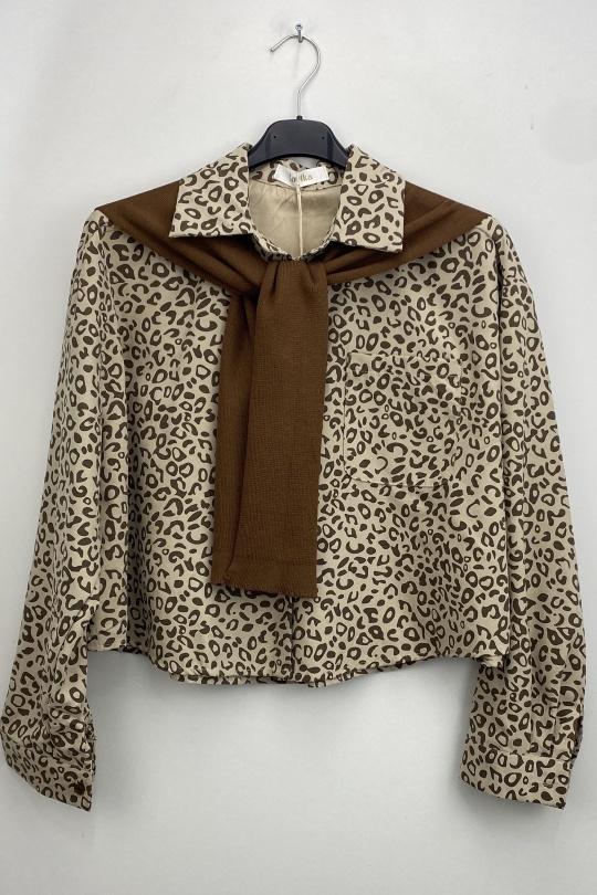 Chemises Femme Taupe LOVIKA 43350 Efashion Paris