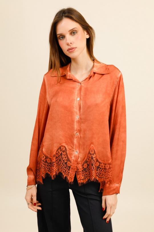Chemises Femme Rouille LOVIKA 4895 Efashion Paris