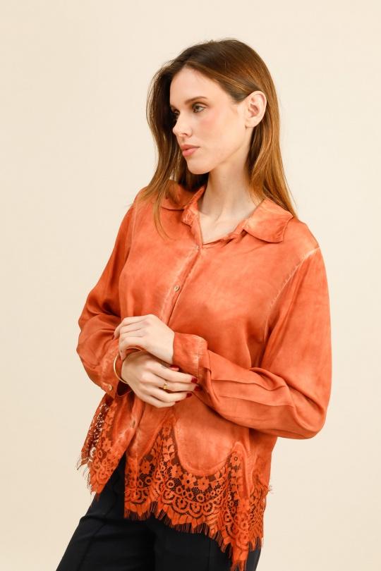 Chemises Femme Rouille LOVIKA 4895 Efashion Paris