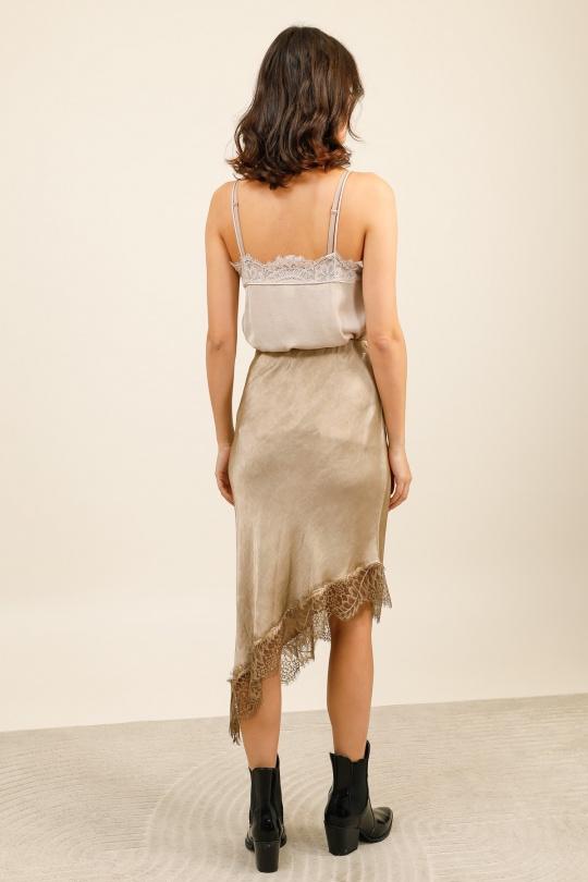 Jupes Femme Camel LOVIKA 6390 Efashion Paris