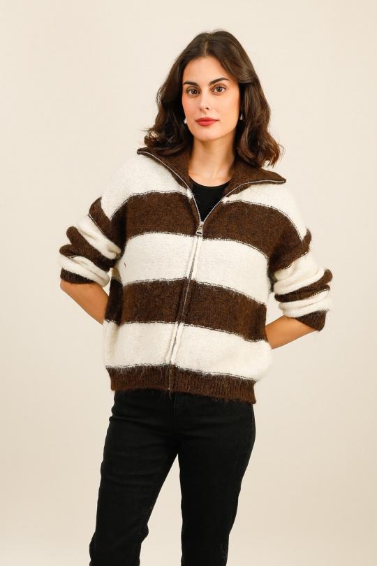 Gilets Femme Jaune clair LOVIKA 51201 Efashion Paris